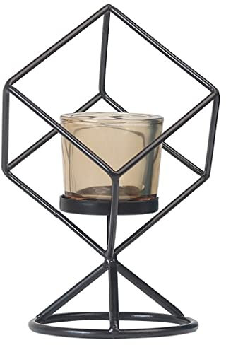 Kerzenhalter Geometrischer Metallkerzenhalter kreativer romantischer Kerzenlicht Dinner Tabletop Dekoration Kerzenhalter Orament Kerzenhalter für Zuhause (Color : A)