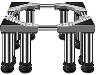 FFFDC Soporte para Lavadora Universal Antióxido Pedestales y Marcos Ajustables para Lavadora Ancho telescópico 36-55 cm Bandejas de Piso para Secadora de refrigerador Soporte para Secado