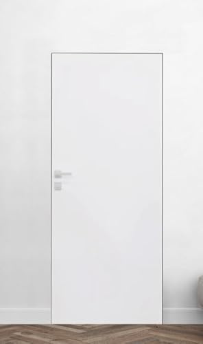 Versteckte versenkbare Türen unsichtbar in der Wand 70/80/90 (weiß, 90-1009x2083 rechts nach innen öffnend)