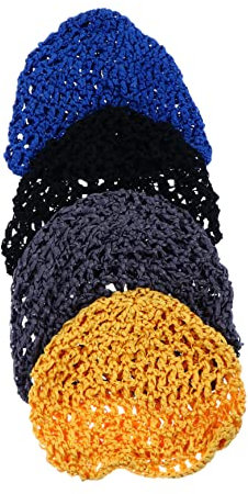 LIFKOME 4stücke Gehäkeltes Haarnetz Snood Zum Schlafen Angenehm Elastisch Atmungsaktiv Hautverträglich Für Verschiedene Haartypen Zum Baden Geeignet Praktisch Tragbar