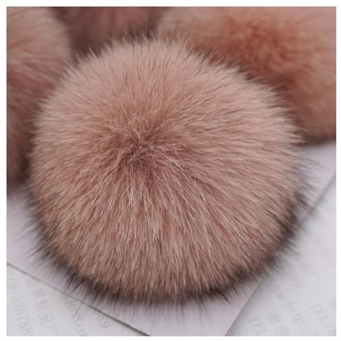 GreatRise 2 Pezzi Pom-Pom di Pelliccia per Berretti Pallina di Pelo Artificiale Imitazione Pelliccia di Volpe Pom-Pom di Pelliccia Sintetica Pom-Pom di Peluche per Fai da Te Cappelli, Borse, Sciarpe