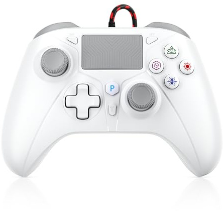 TURPOW Controller for PS5 Gamepad Remote Control, Dual Motor Vibration/6-Axis Sensor/Turbo/3.5mm Audio Jack/Touch Pad for Ps-5/Ps-4/Ps-3/PRO/SLIM/S-witch/PC