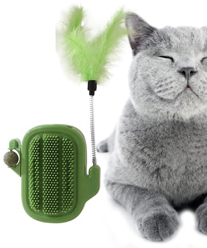 An der Wand befestigtes Katzenspielzeug, Katzenspielzeug zur Fellpflege, Katzenbürste, Katzenbürste, Spielzeug aus Stab - für Katzen Groomer Spielen