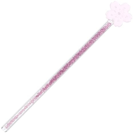 VINTORKY Flower Glass Stirrer Long Handle Beverage Mixing Rod Heat-Resistant Glass Stick for Coffee Juice and Cocktails in Rose Red Random Base Design