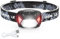 Lepro Stirnlampe LED Wiederaufladbar, 2000 Lux Superhell Kopflampe Stirnlampe mit Rotlicht und 6 Lichtmodi, IPX4 Wasserdicht Stirnleuchte, Ideal für Camping&Joggen, Schwarz [inkl. USB Kabel]