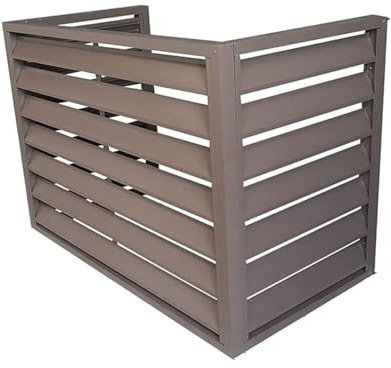 Rack per condizionatori d'aria, Schermo di recinzione in alluminio, espositore per piante da esterno con fioriera profonda per nascondere unità, supporto per fiori da giardino, 110 x 60 x 80 cm