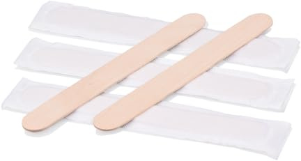 Individually Wrapped - Waxing Spatulas 100 Pcs Salon Professional Quality Disposable Wooden Wax Sticks Applicators Suitable For Warm and Hot Depilation Body Hair Removal
