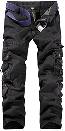 Pantaloncini da lavoro cargo da uomo, pantaloni retrò a gamba larga con multi tasche, mimetici, militari, tattici, pantaloni da lavoro in tinta unita, stile stradale, sportivi, pantaloni da tuta