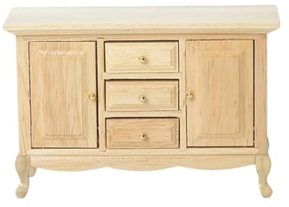 Realistic Miniature Bedside Table For 1/12 Scale Doll House With Functional Drawer Model Project Furniture Furniture