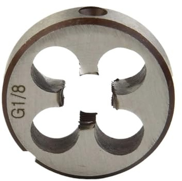 1 terraja redonda for roscar tubos de acero de alta velocidad - G 1/8 a G 3/4 | Herramienta de roscado HSS duradera for uso doméstico y profesional(1/8x28)