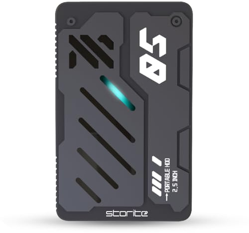 Storite Externe Festplatte 1 TB USB 3.0 Leichte Datensicherungs- und Speicherfestplatte Tragbare Gaming-Festplatte Speichererweiterungsfestplatte für Spiele Laptop PC Mac Desktop