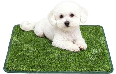 Artificial Grass for Dogs, 80 x 100cm Dog Grass Pee Pad Artificial Grass Rug Turf Puppy Pad Replacement Dog Grass Training Pads for Dogs Play Indoor and Outdoor