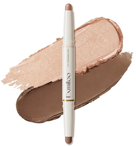 Exmiloo Creme Lidschatten Stift, Taupe & Roségold, wasserfest