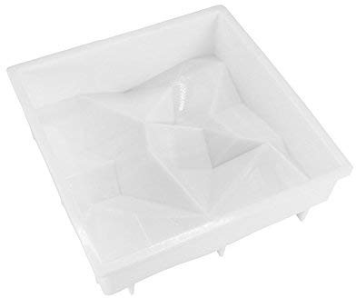 Anlin, 1 molde de silicona 3D para tartas, molde cuadrado para mousse, geometría de irregularidad, herramientas de arte para hornear magdalenas y pasteles, antiadherente