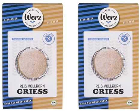 Naturkorn Mühle Werz Werz Bio Reis Vollkorn Grieß, Glutenfrei, 2 X 250 Gr