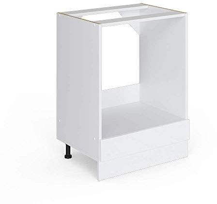 Vicco mobile per forno da incasso R-line, Bianco lucido/Bianco, 60 cm senza piano di lavoro