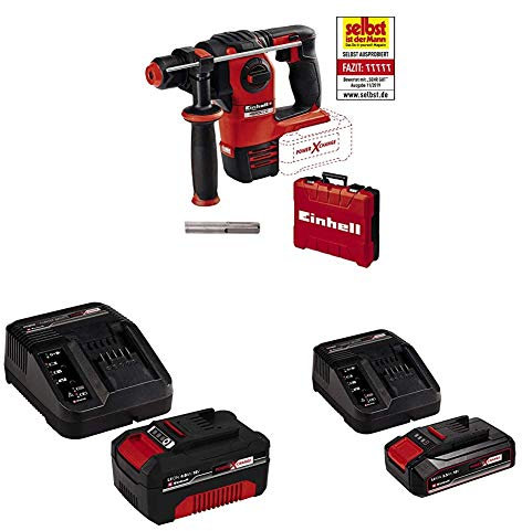 Einhell Herocco Brushless SDS Plus Hammer Drill with 18V 2.5Ah PXC Starter Kit Battery and Charger