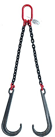 CSBH Schleppkette j Haken Langer Schaft mit J Greifhaken, Doppelhaken 2T, 3T. Bremsseil Trolley Seil Transportkettenanhänger Haken LKW Haken Lanyard (Size : 3t/6ft)