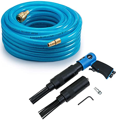 MONZANA® Druckluftschlauch 20m PVC Schnellkupplung 15 bar 1/4' Anschluss inkl. Nadelentroster 4000 U/min bis 260 l/min