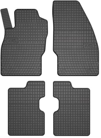 FROGUM EL Toro Gummimatten Ganzjähriges-Set von Autofussmatte Auto Fußmatten für Opel Corsa E 2014-2019 | Beständiges Gummi Material | 1,5cm Schutzkante