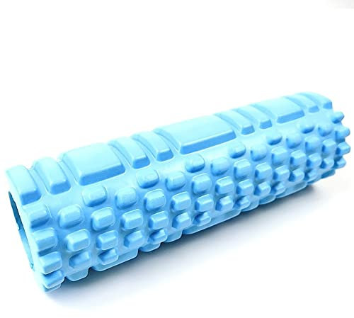 LTLCLZ 26Cm Und 30Cm Yogasäule Gym Fitness Schaumstoffrolle Pilates Yoga Übung Rückenmuskelmassagerolle Weiche Yoga Block Muskelrolle,Blau,30CM