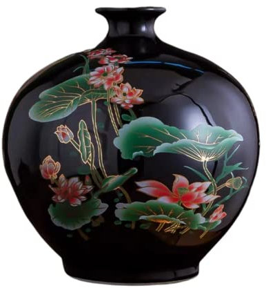 AMITVA Vase en céramique Chinoise Blanc Grand Vase Chinois Vase à Fleurs en Porcelaine Vases en céramique Antiques Chinois Vase décoratif Traditionnel-A High 20.5 cm