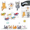 mengger Lot de 13 autocollants pour voiture - Motif chat amusant - Motif : pattes de chat - Pour décoration de chambre, ordinateur portable, voitures, motos, fenêtres