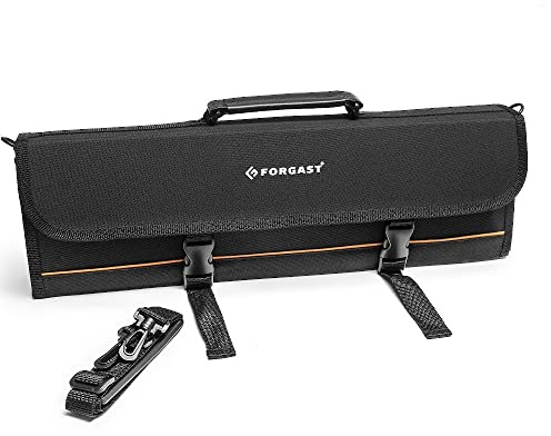 Forgast Borsa per Coltelli da Cucina, Porta Coltelli da Chef per L'escursionismo, Campeggio, Barbecue, Conservazione Impermeabile Degli Utensili, con Tracolla, Stoccaggio e Trasporto Coltelli