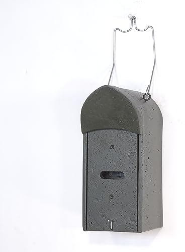 HASSELFELDT Fledermauslanghöhle aus Holzbeton mit dreifacher Vorderwand und 14mm Einflug | Wetterfest | Fledermausquartier | Fledermauswochenstube | Großraumhöhle | Sommerquartier|Fledermauskasten