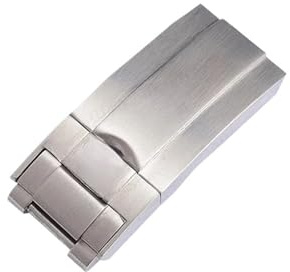 JASMKLX Passend for Rolex-Uhrenarmbänder, Zubehör, verstellbare Faltschließe, passend for Daytona, passend for Submariner, passend for Water Ghost, 9 x 9 mm Edelstahlverschluss(B-MatteSilver-9x16mm)