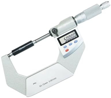 DAISHUJIE Digitale Bügelmessschraube IP65 Digitale Elektronische Außen Mikrometer 0-25/25-50/50-75/75-100mm Digital Mikrometer 0,001mm(50-75mm)