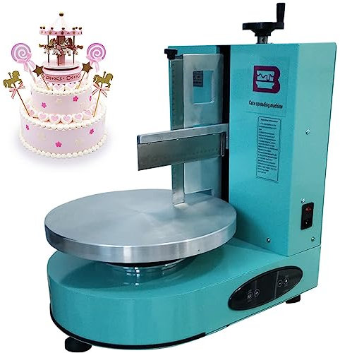 JMOZHCD 200w Electric Cake Frosting Machine, 4 Adjustable Cake Smoothers, Rotating Cake Turntable Decoration Frosting Smoother, Suitable for Baking