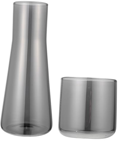 FUNOMOCYA Glass Water Jug Cold Water Holder Beverage Cooling Kettle for Kitchen Office Juice Storage