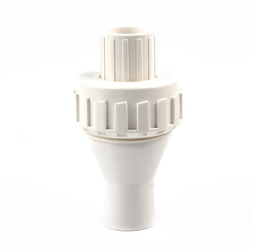 1 pièce ID 20/25/32 mm PVC Ressort de Ceinture clapet Anti-Retour unidirectionnel adaptateurs connecteurs raccords d'eau for Irrigation de Jardin Aquarium(White,Inner Diameter 32mm)
