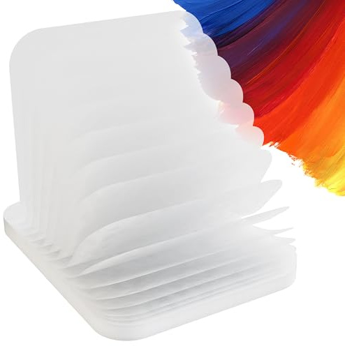 Golden Maple Papel de paleta húmeda para pinturas acrílicas, 100 hojas para pintura en miniatura y pintura de modelo, acuarela, mantiene la pintura fresca