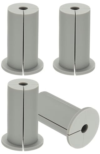 PATIKIL Wall Grommets for Cables 1, 4 Pcs Cable Routing Kit Silicone Hole Grommet Feed Through Bushing for Ethernet Accessories with 0.31 (8mm) Hole, Gray