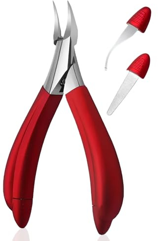 FUGLUS Alicates para cutículas de acero inoxidable,Cortacutículas con cuchillas de precisión,Tijeras profesionales para cutículas,Herramientas de manicura y pedicura,Con quitauñas y lima de uñas