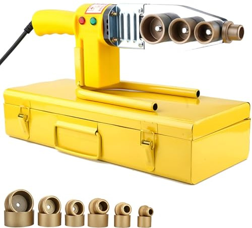 Máquina de soldadura de tubos de plástico, soldador de fusión de tubos PPR de 1500W, soldador de plástico electrodo revestido, máquina de soldadura por fusión tubos agua, para tubo de HDPE Ppr Pe Pb