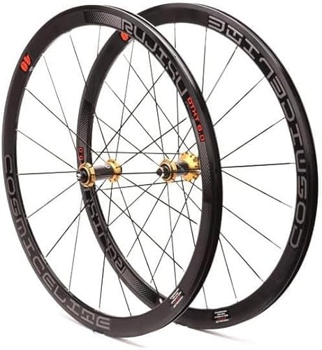 ksxnkhk 700C Fahrrad Rad Set Ultra-Licht 40Mm Carbon Faser Tubular Hub Rennrad Radsatz V/C Bremse