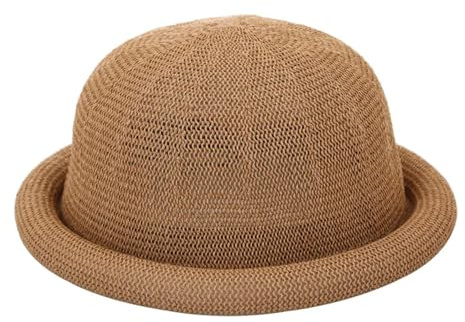 XUCZHAI Fedora hatt i bomull och linne för kvinnor, svampbrätte melonhatt, sommar höst stil (färg: 6)