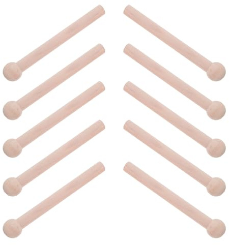 Alipis 10 Piezas Ganchos de Madera Maciza para Paneles Perforados Compatibles con Tableros Estándar Soporte Versátil para Herramientas y Utensilios Cocina Taller y Baño
