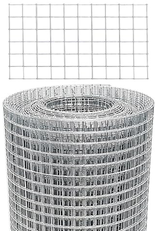 Rostfritt stål svetsat trådnät, 1,27 cm – staket för kyckling, kanin och husdjurshöljen – 1 m x 10 m (39 tum x 32,8 tum) trädgårdsstaketnät