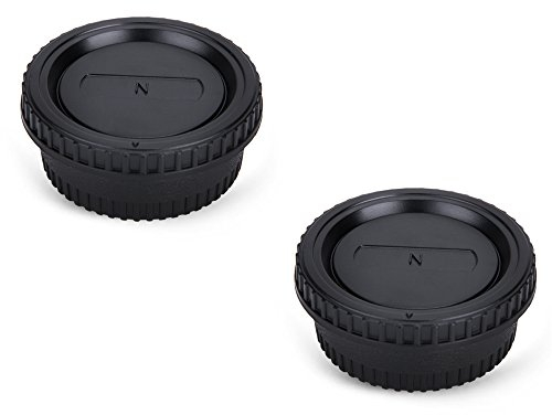 JJC Tapa de Cuerpo + Tapa del Objetivo de Cámara para Nikon F Mount DSLR & Nikon F Mount Objetivo (Conjunto de 2)