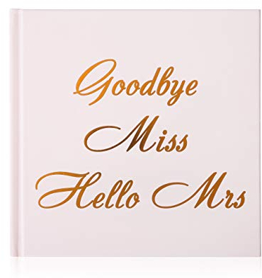 Naler JGA Gästebuch Roségold Hochzeitsbuch Goodbye Miss Hello Mrs Junggesellinnenabschied Fotoalbum für Hochzeit Bachelor Hen Party