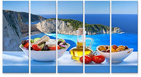 islandburner Bild auf Leinwand Berühmter Navagio Strand Mit Griechischem Salat Zakynthos Griechenland Bilder Wandbilder Poster