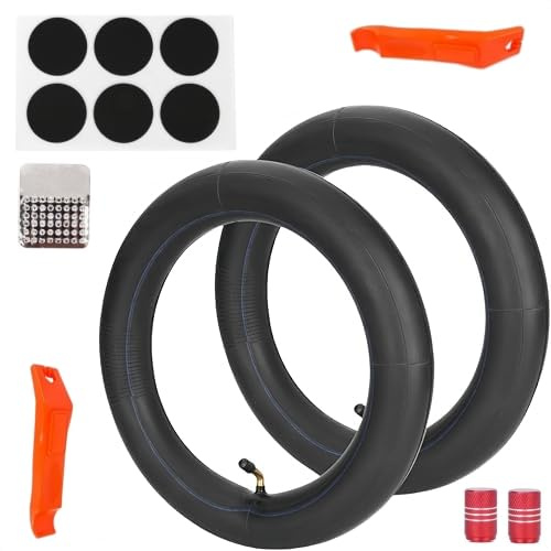2Set 12.5x2.25 Fahrradschlauch 12 1/2x 2 1/4 Scooter Schläuche | mit abgewinkeltem Ventilschaft, Ersatz für Pocket Mod Bella Chrissy Hannah Montana Currie Schwinn