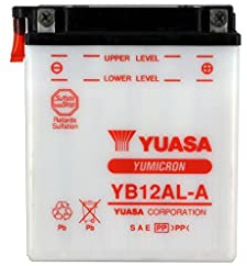 Motorradbatterie Yuasa YB12AL-A DRY trocken geliefert 12V 12Ah 134x80x160