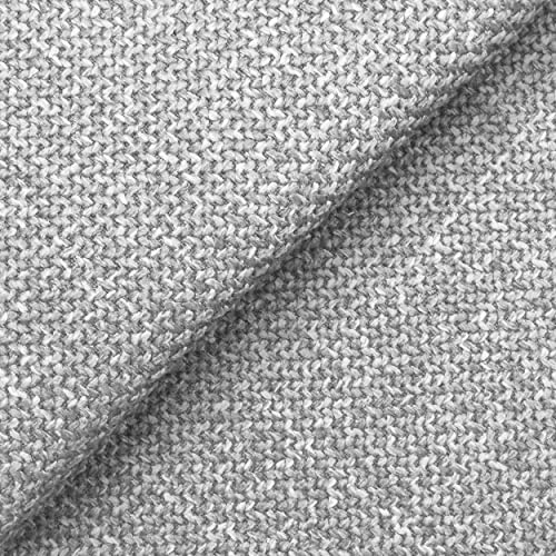 DESHOME Gaia - Meterware Stoff für Polster, schmutzabweisend, wasserabweisend, strapazierfähig, Meterware für Sofa, Stuhlkissen, Dekokissen (Silbergrau, 1 Meter)