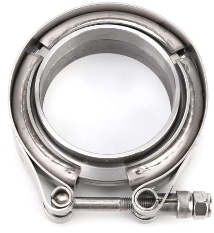 Yosoo V-Band Schelle 55mm, 2 Stück Edelstahl | Auspuff Flansch Kit 2,25 Zoll, Turbo Downpipe