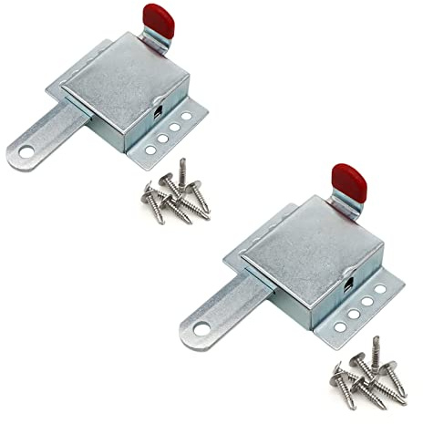 2 Pieces Heavy Duty Inside Deadlock, Galvanized Steel Garage Door Slide Lock for Most Garage Doors, Locking Sliding Latch for Manual Open
